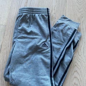 Adidas light grey and black sweatpants